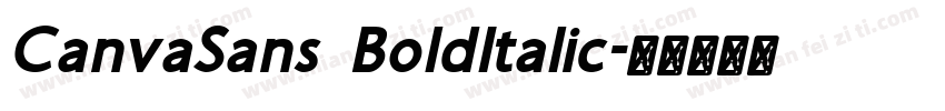 CanvaSans BoldItalic字体转换